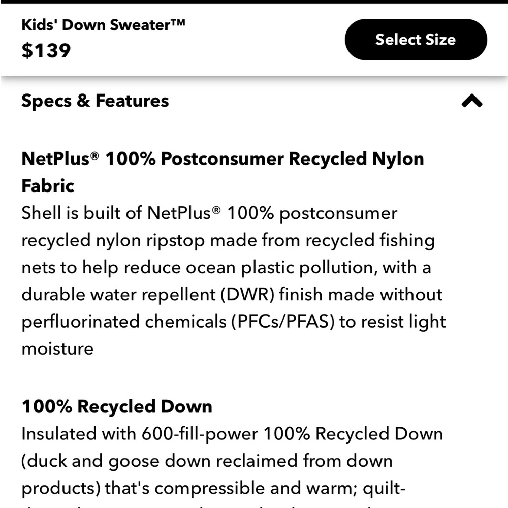 Patagonia Kids Down Jacket - Picture 9 of 12